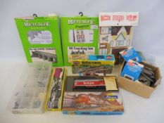 A selection of train accessories to include the Airfix Water Tower, boxed and others.