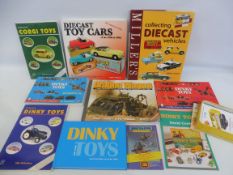 Various reference books on die-cast, including Dinky and Corgi.