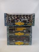 Three boxed 1:18 scale models, American muscle cars including a 1932 Ford Street Rod.