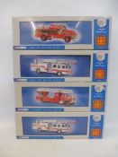 Four boxed Corgi Fire Rescue Series 1:50 scale, to include Mack B Series rear mount ladder and the