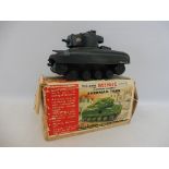 A boxed early Tri-ang Minic series II circa 1960s Sherman Tank, unchecked.