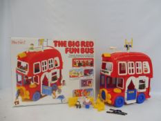 A Bluebird Big Red Fun Bus, circa 1988, appears in good condition.