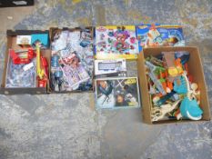 A mixed lot of toys to include Hot Wheels play set and others.