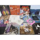 A collection of metal rock albums including Metallica, Nazareth, Judas Priest, ACDC and others, also