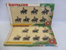 Two boxed Britains figure sets, Lifeguards and Horseguards, ceremonial soldiers.