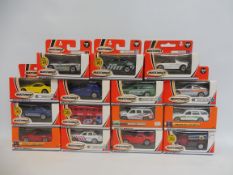 A selection of Matchbox Mattel wheels, mainly modern racing vehicles, in good condition.