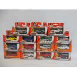 A selection of Matchbox Mattel wheels, mainly modern racing vehicles, in good condition.