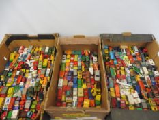A large quantity of mainly Matchbox, Hot Wheels Superfast, playworn vehicles.