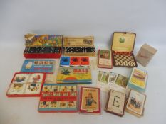 A collection of early card games, dominoes etc.