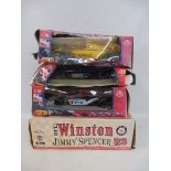 Two die-cast Formula 1 cars plus a Nascar Team Winston no.23.