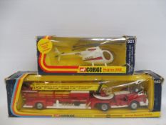 Two circa 1970s boxed Corgis, Aerial Rescue Truck and Hughes 363 Helipcopter.