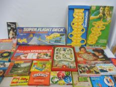 A quantity of period games to include a boxed Super Flight Deck.