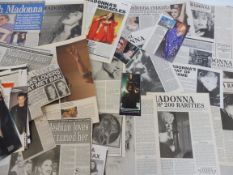 A collection of Madonna pamphlets, inserts, newspapers, posters etc., a large quantity.