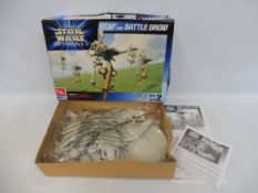 An AMT model kit Star Wars Episode 1 Stap with battle droid.