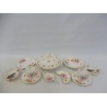A Royal Crown Derby 'Derby Posies' porcelain tea service, comprising cups and saucers, plates,