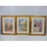 Three framed and glazed Keith West limted edition prints.