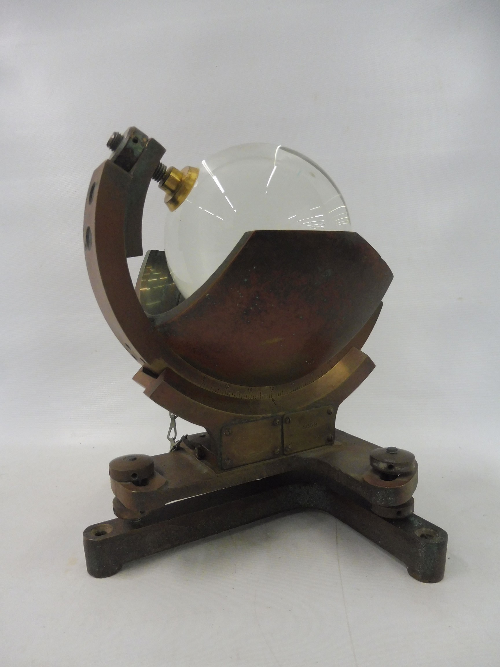 An unusual and good quality sunshine recorder for a tropical climate, by Casella of London, no. - Image 4 of 5