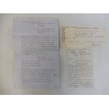 A hand written letter from R. Lingard Monk Nostell Priory, to the Royston Branch Railway letter