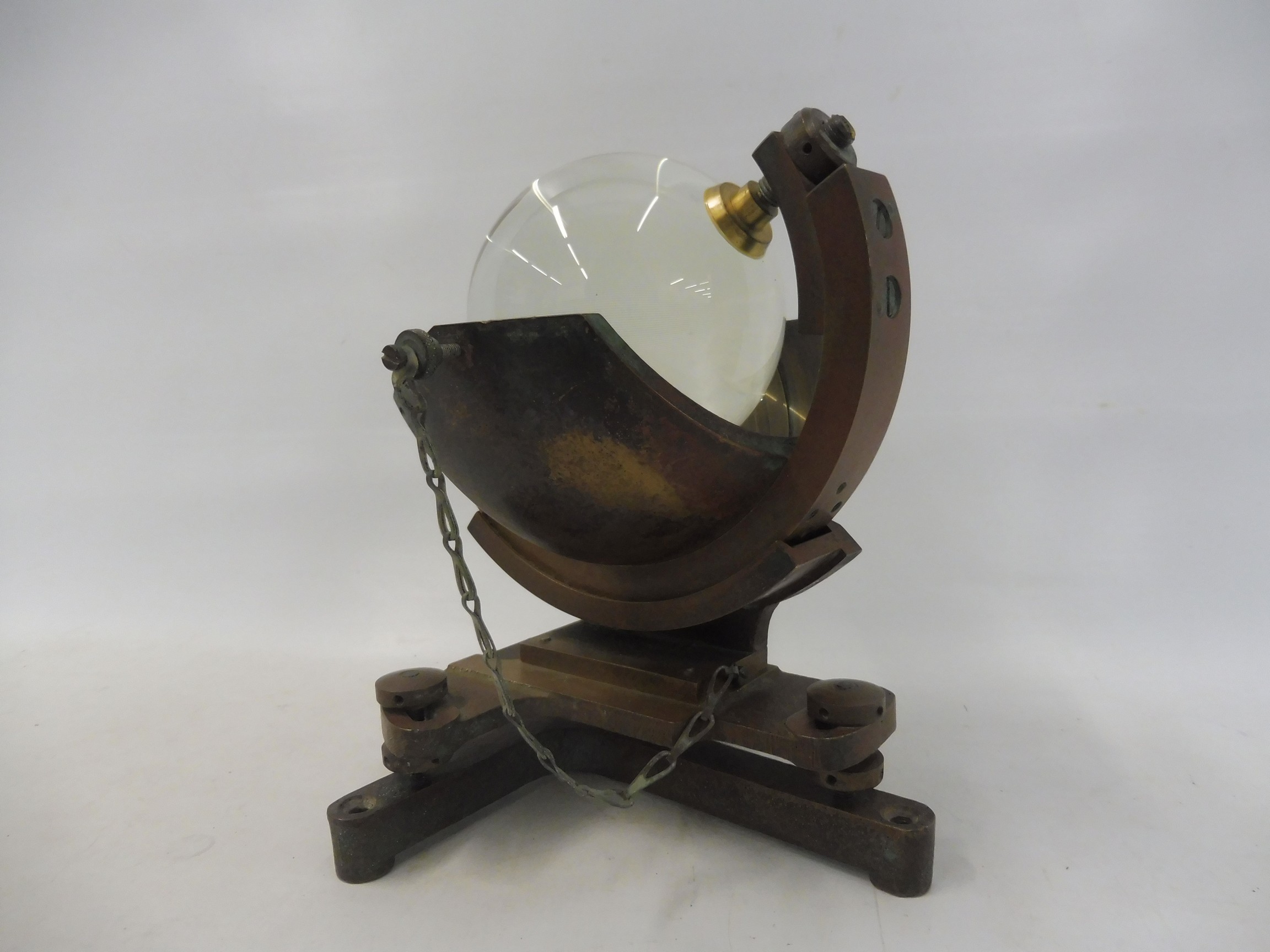 An unusual and good quality sunshine recorder for a tropical climate, by Casella of London, no. - Image 2 of 5