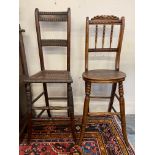 Two early 19th Century correction chairs.