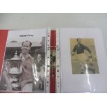 A comprehensive collection in nine folders of autographs of Manchester United players 1946 -
