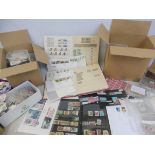 A quantity of loose stamps, GB block sets, stock albums etc.