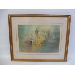 ROY STRINGFELLOW - harbour landscape, signed lower left, 18 1/2 x 15".