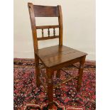 A 19th Century estate made solid yew wood single chair.