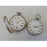 Two silver pocket watches, one marked to the dial Kendal & Dent, Made at Buren.