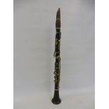 A rosewood albert system clarinet.