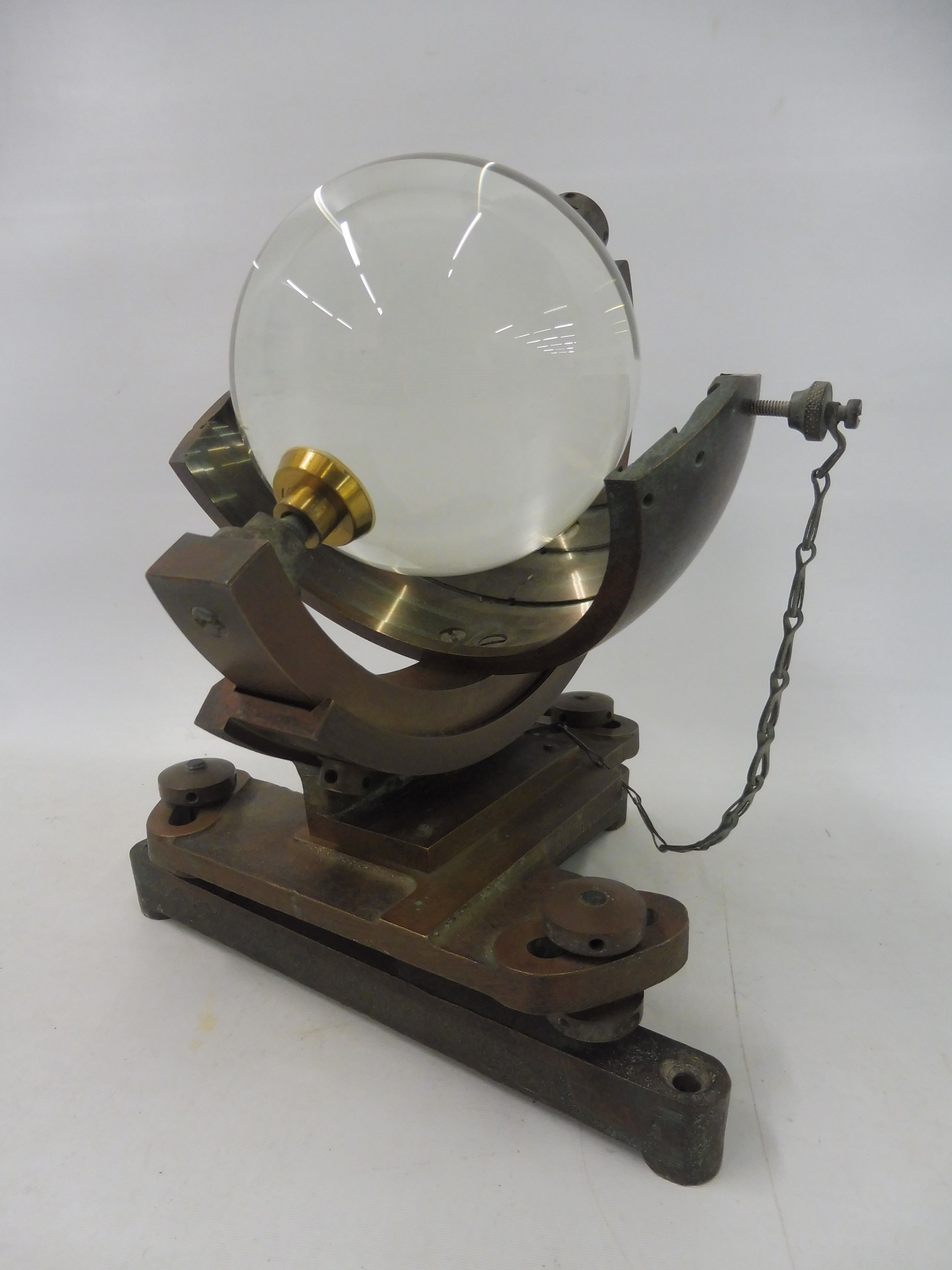 An unusual and good quality sunshine recorder for a tropical climate, by Casella of London, no.