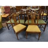 A set of four Georgian-style dining chairs, together with a pair of dining chairs similar (6)