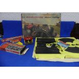 Playcraft Champion Motor racing set B, Ferrari and B.R.M., boxed, and additional track, barriers and