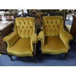 A late Victorian rosewood upholstered three piece Parlour Suite, comprising sofa and a pair of