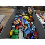 A quantity of Dinky and Spot-On diecast Models, mainly 1960's, mostly cars, some repainted, playworn