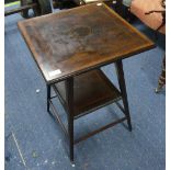 An Edwardian inlaid rosewood Occasional Table, of square form raised on splayed tapering supports