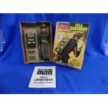 Action Man; A boxed 1974 Field Commander and Field Radio figure set, with brown flock headed figure,