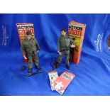 Action Man; A pair of boxed 'Action Soldier' figures, both with brown flock heads (2)