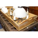 A pair of antique pine Laundry Trays, with splayed sides, dovetail joints and shaped open handles,