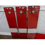 Railwayana; Three BR red and white enamel home Signal Arms, some losses to enamel (3)