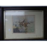After Henry Alken; a set of four Aquatint Prints, all depicting horse scenes, titled 'Going Down A