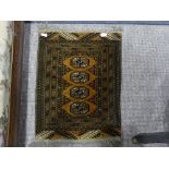 Tribal Rugs; a brown and plum ground prayer rug, 32in x 58in (81cm x 141cm), together with a small