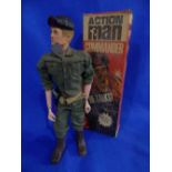 Action Man; A boxed early 1970's Commander 'He Talks' Figure, with blond flock head but still with