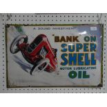 A reproduction 'Super Shell' tin Advertising Sign.