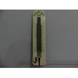 WITHDRAWN A 'Nicholson Files' painted Advertising Thermometer, 14in (36cm) high, together with a Wol