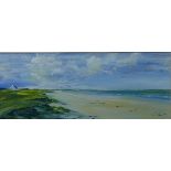 •Julie Watson; 'Gott Bay, Isle of Tiree', watercolour and gouache, framed, signed and dated '02 to