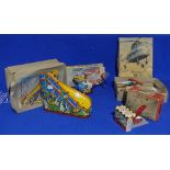Four vintage 'Western Germany' tinplate toys, all boxed, including Arnold Piccolo Remote Control
