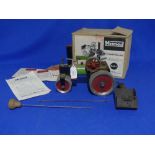 Mamod Steam Roller S.R.1., playworn, boxed, with steering rod and some literature.