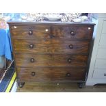 A Victorian mahogany Chest of Drawers, two short above three graduated long drawers, each with