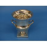 An Edwardian silver Vase, makers mark unclear, hallmarked Birmingham, 1907, in the shape of an